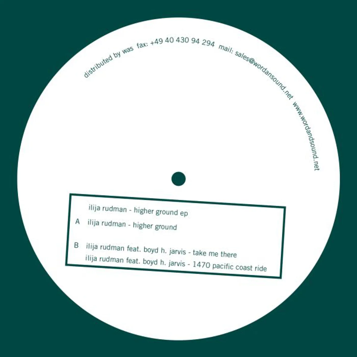 Ilija Rudman HIGHER GROUND Vinyl Record