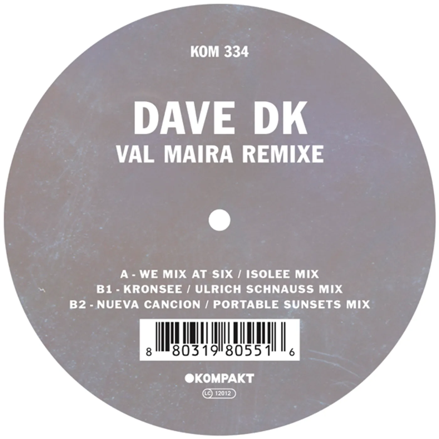 Dave DK VAL MAIRA REMIXED Vinyl Record - UK Release