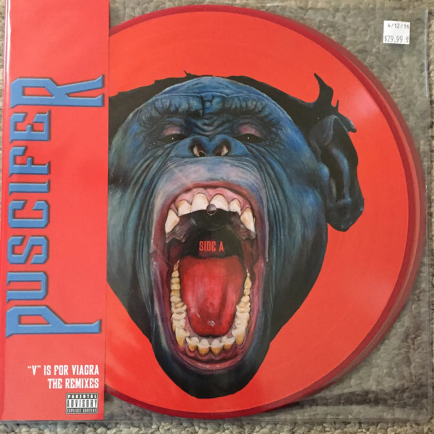 Puscifer V IS FOR VIAGRA: REMIXES (DOUBLE PICTURE DISC/CLEAR PLASTIC SLEEVE) Vinyl Record
