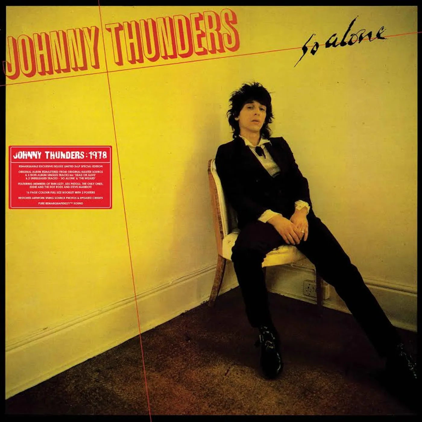 Johnny Thunders SO ALONE (REMARQUABLE) Vinyl Record - Remastered, Special Edition