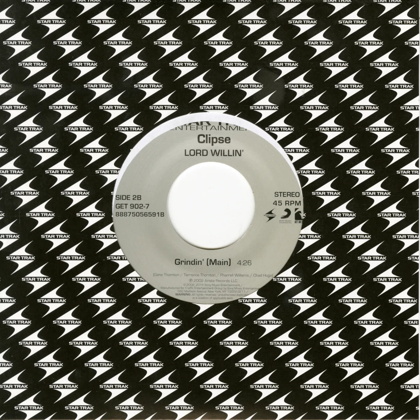 Clipse VIRGINIA / GRINDIN' Vinyl Record