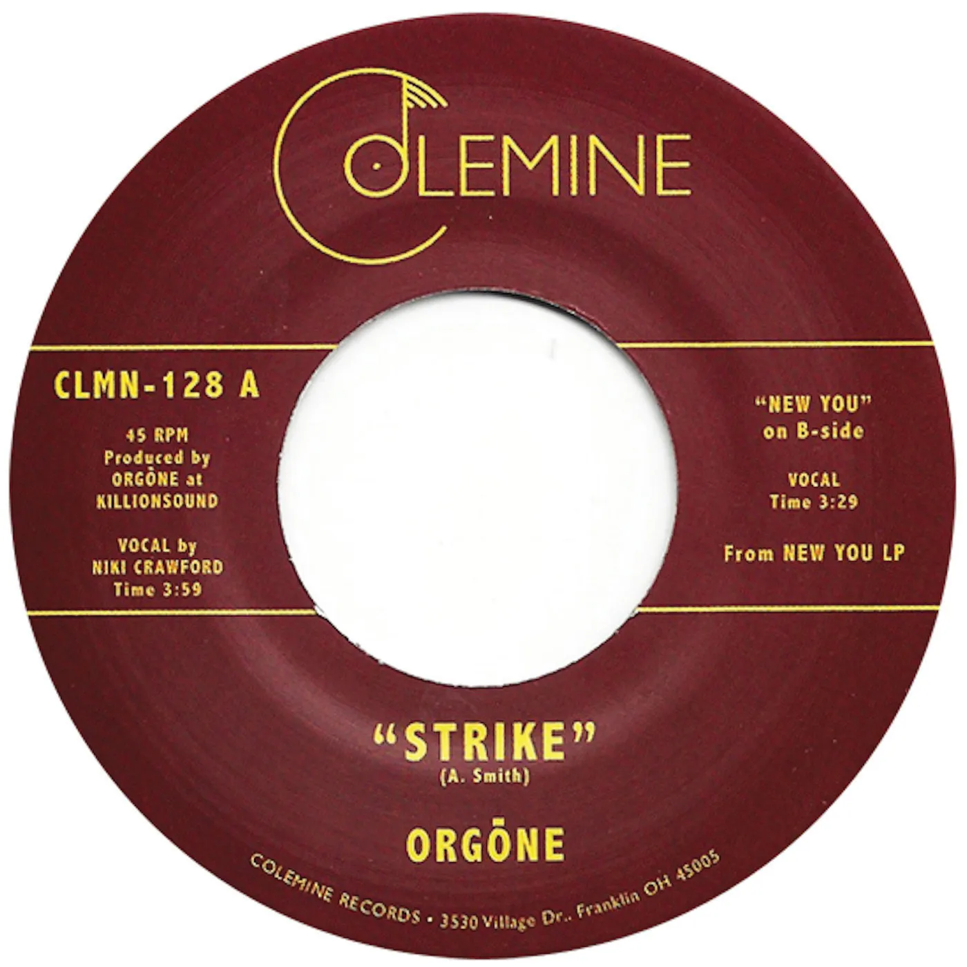 Orgone STRIKE / NEW YOU Vinyl Record