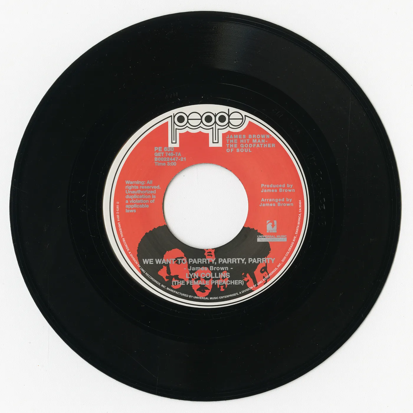 Lyn Collins WE WANT TO PARRTY PARRTY PARRTY / YOU CAN'T BEAT Vinyl Record