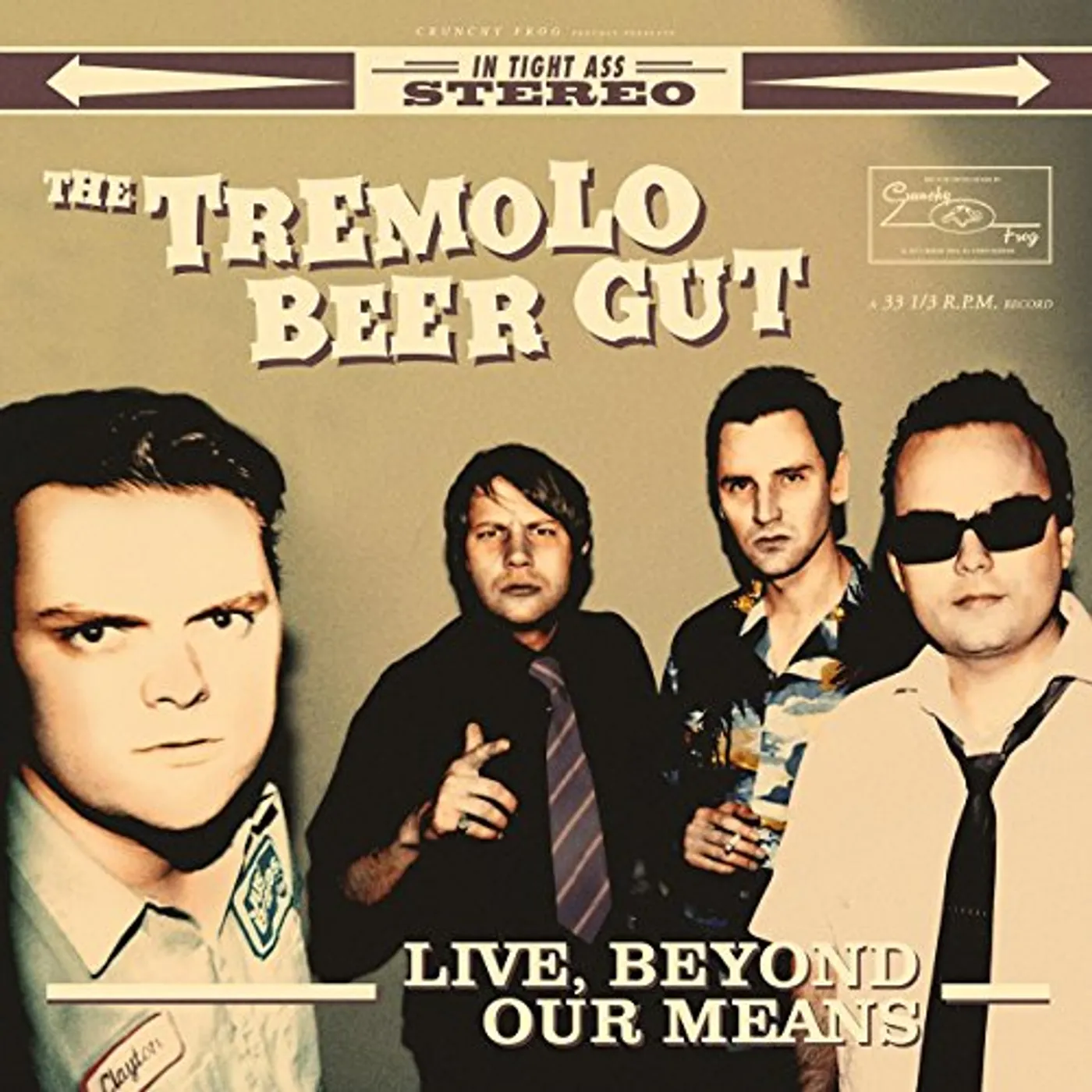 The Tremolo Beer Gut LIVE BEYOND OUR MEANS CD
