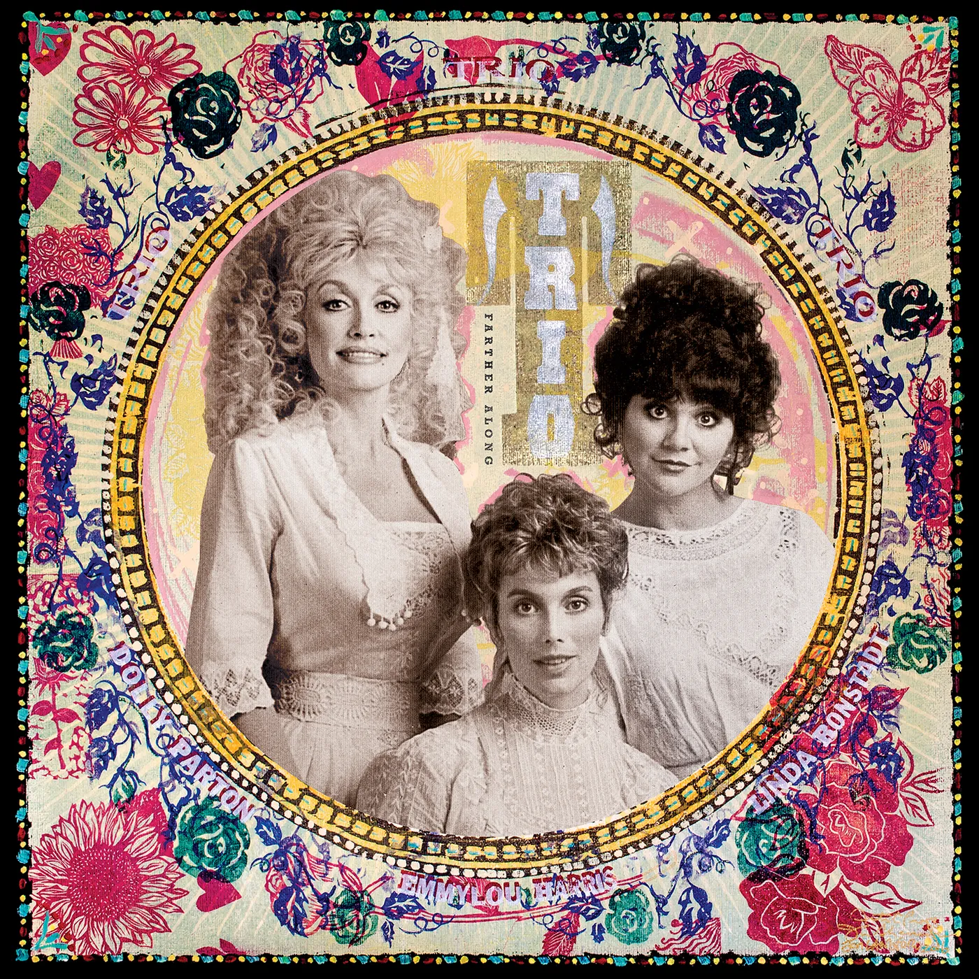 Linda Ronstadt with Dolly Parton FARTHER ALONG Vinyl Record