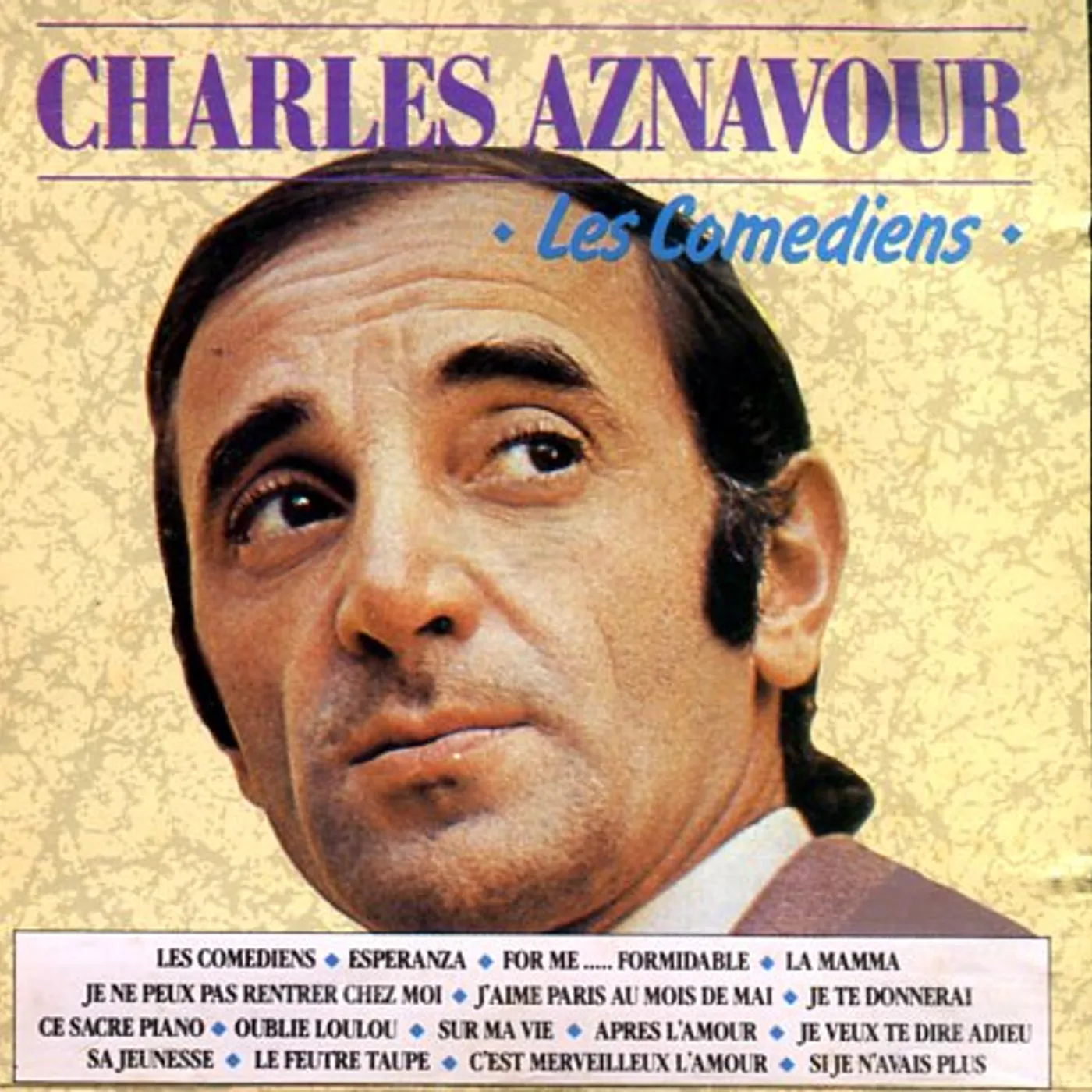 Charles Aznavour LES COMEDIENS Vinyl Record
