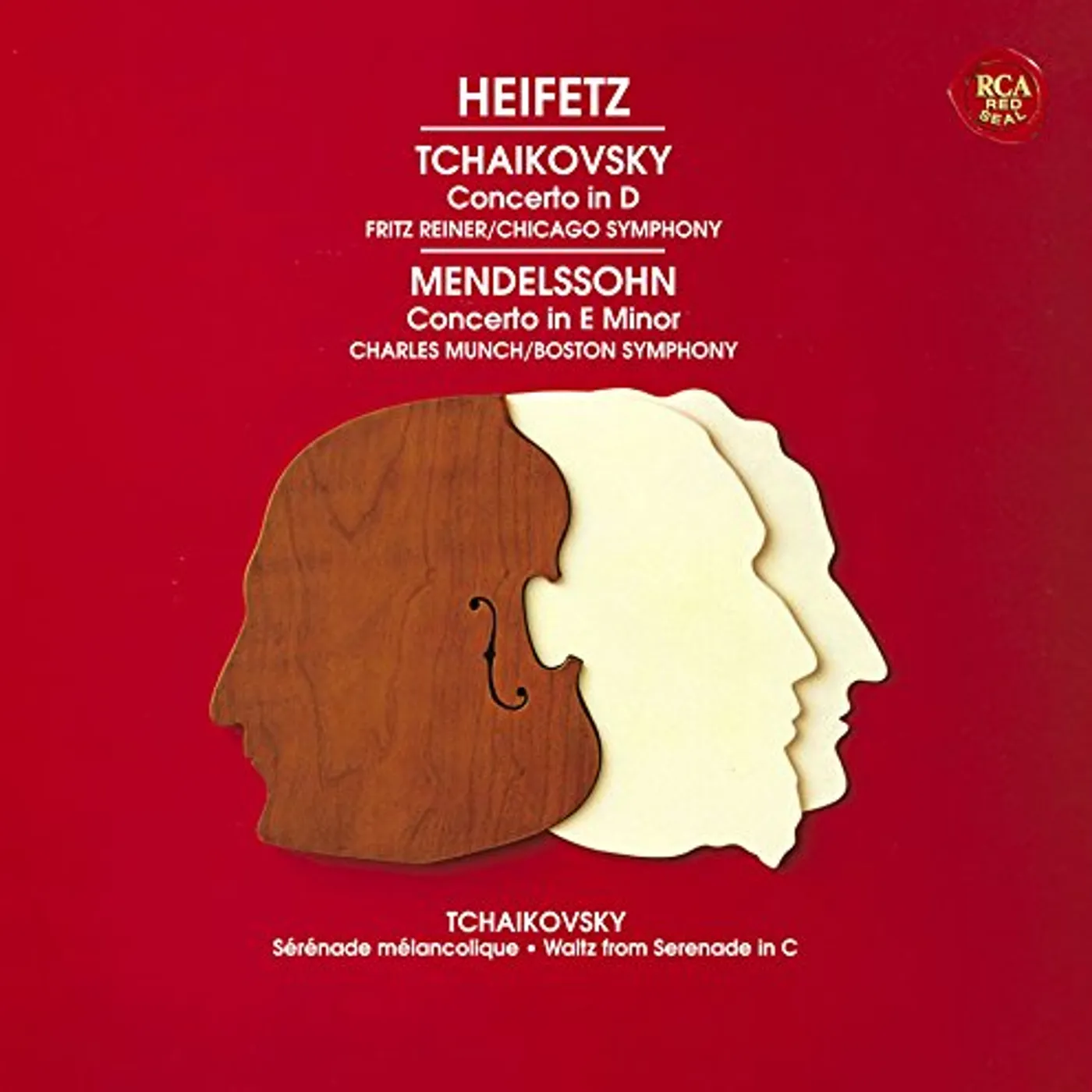 Jascha Heifetz MENDELSSOHN & TCHAIKOVSKY: VIOLIN CONCERT CD