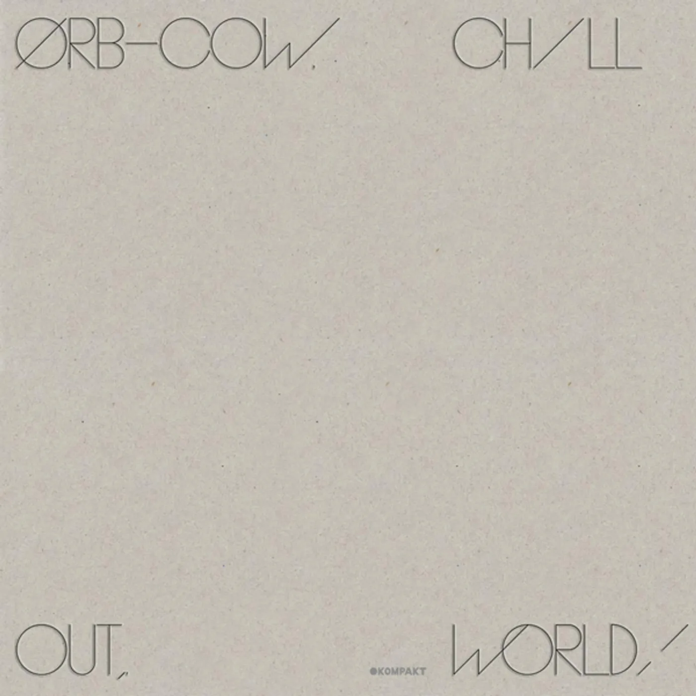 The Orb COW / CHILL OUT WORLD Vinyl Record