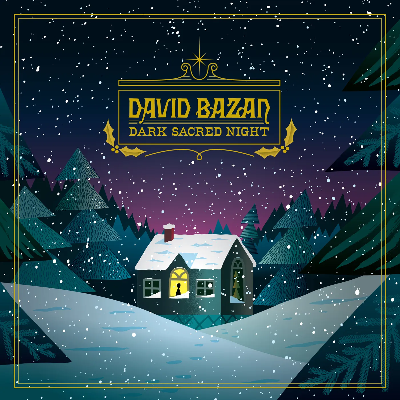 David Bazan DARK SACRED NIGHT (BLUE WITH WHITE SNOW VINYL/LIMITED EDITION) Vinyl Record