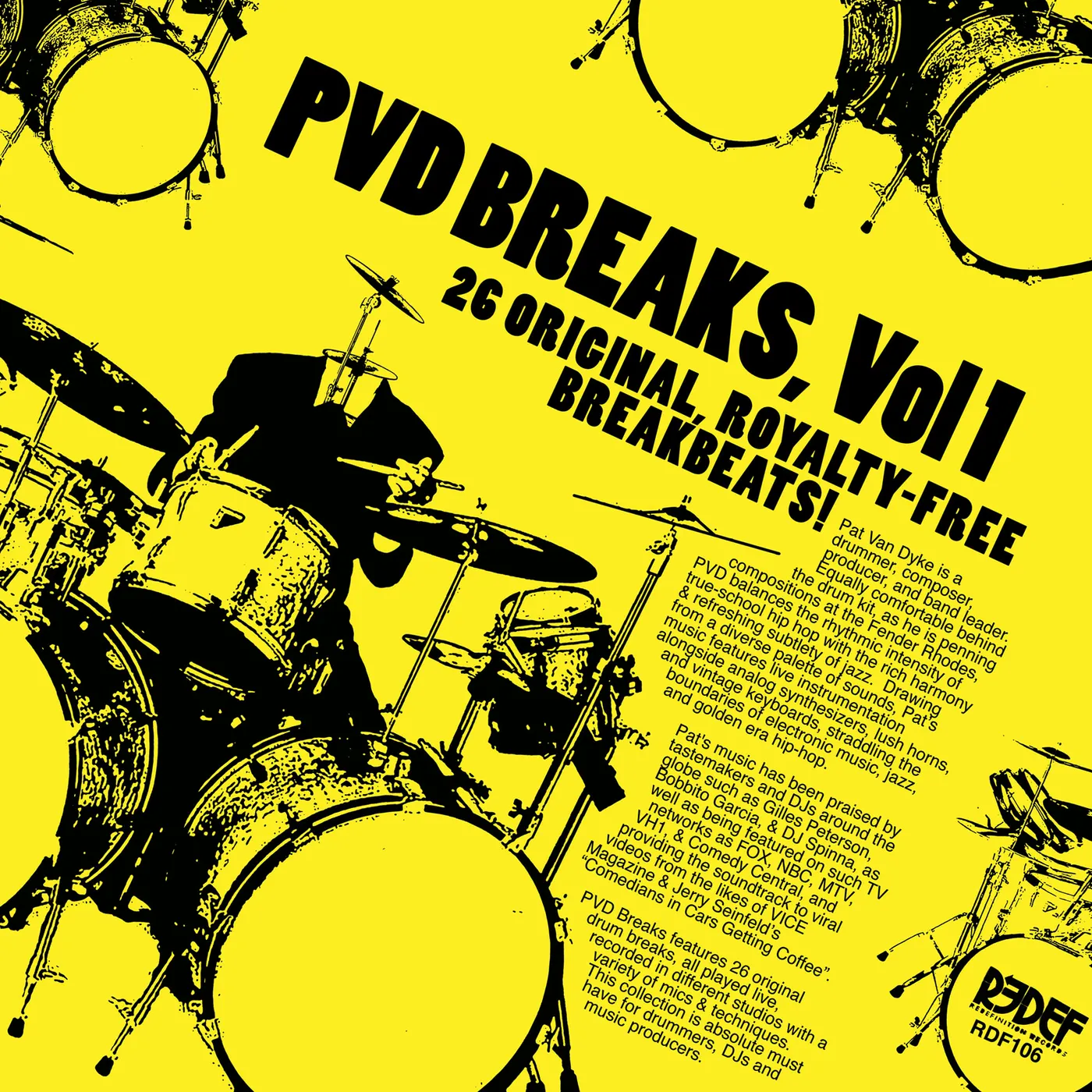 Pat Van Dyke PVD BREAKS VOL 1 (ROYALTY FREE BREAKS) Vinyl Record