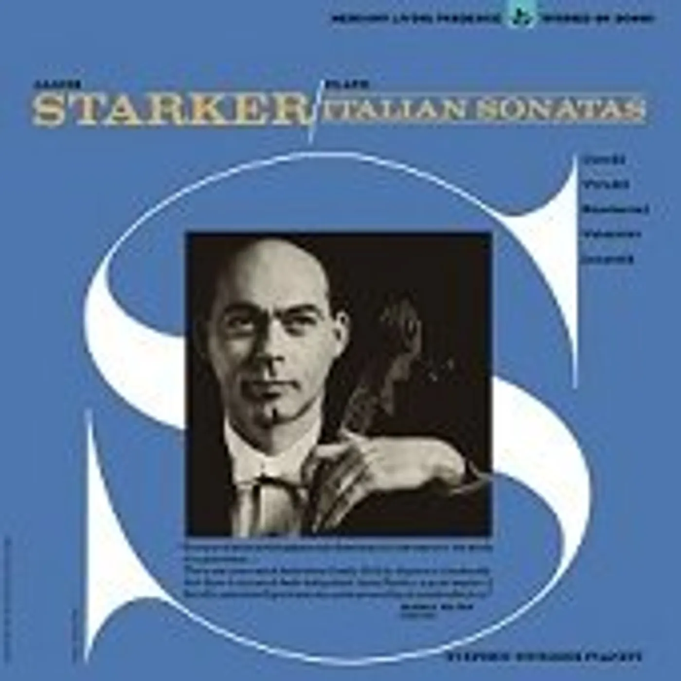 János Starker PLAYS ITALIAN SONATAS Vinyl Record