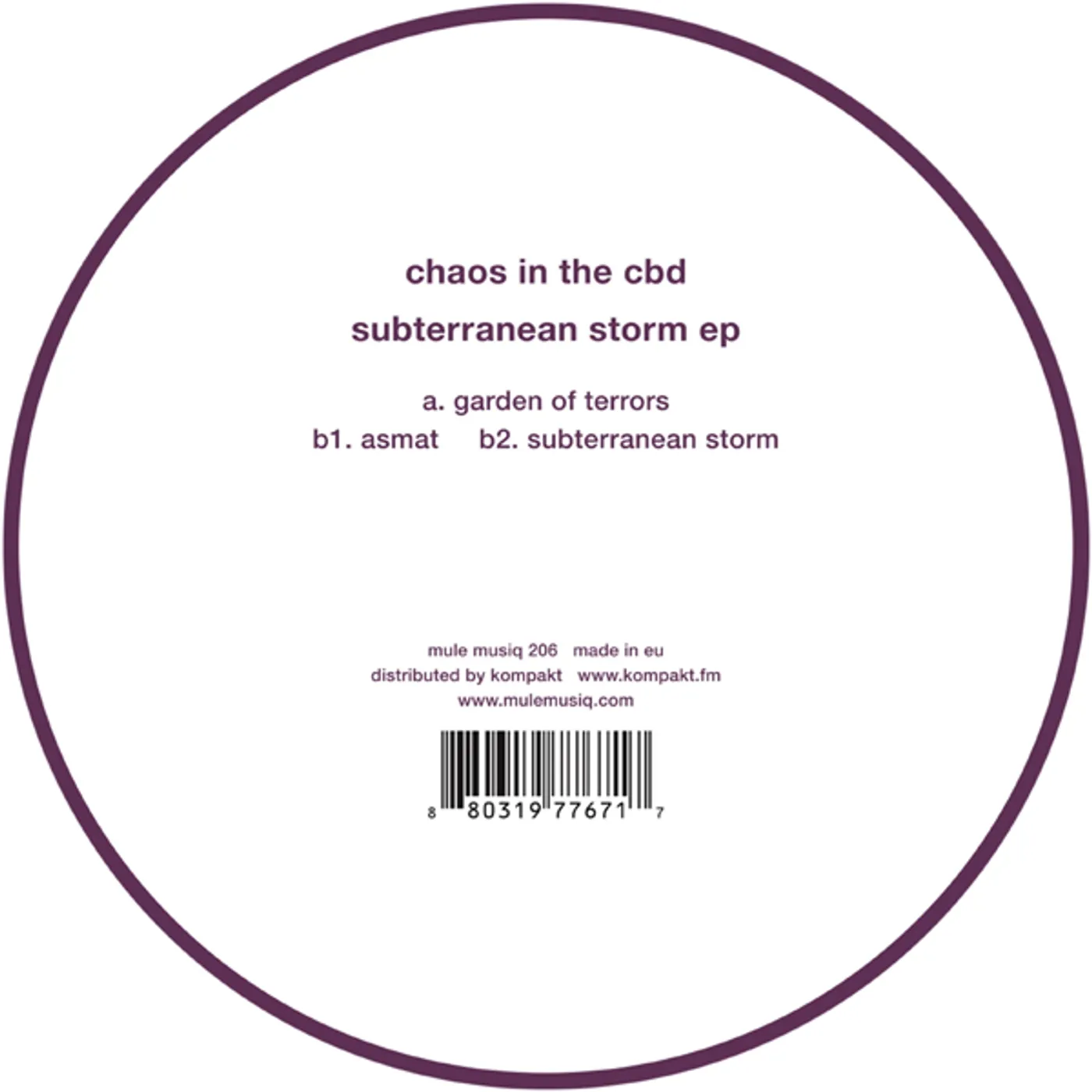 Chaos In The CBD Subterranean Storm Vinyl Record