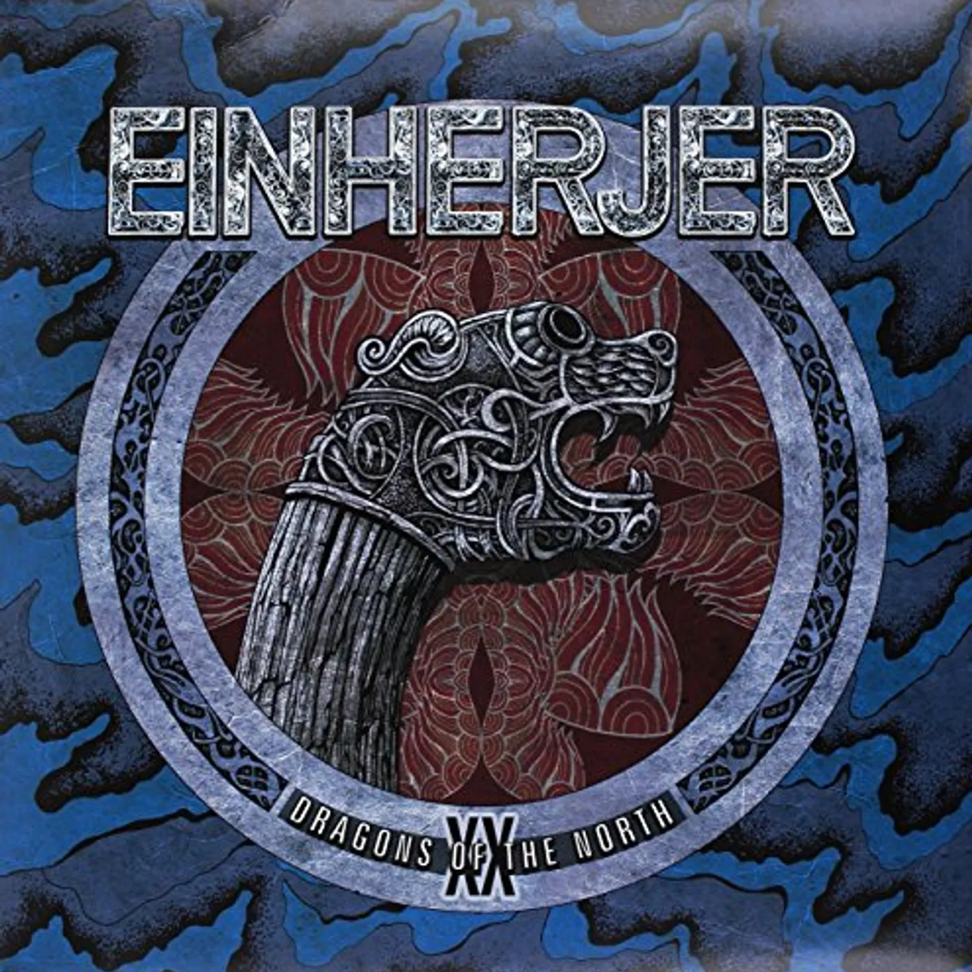Einherjer DRAGONS OF THE NORTH (BLUE VINYL) Vinyl Record