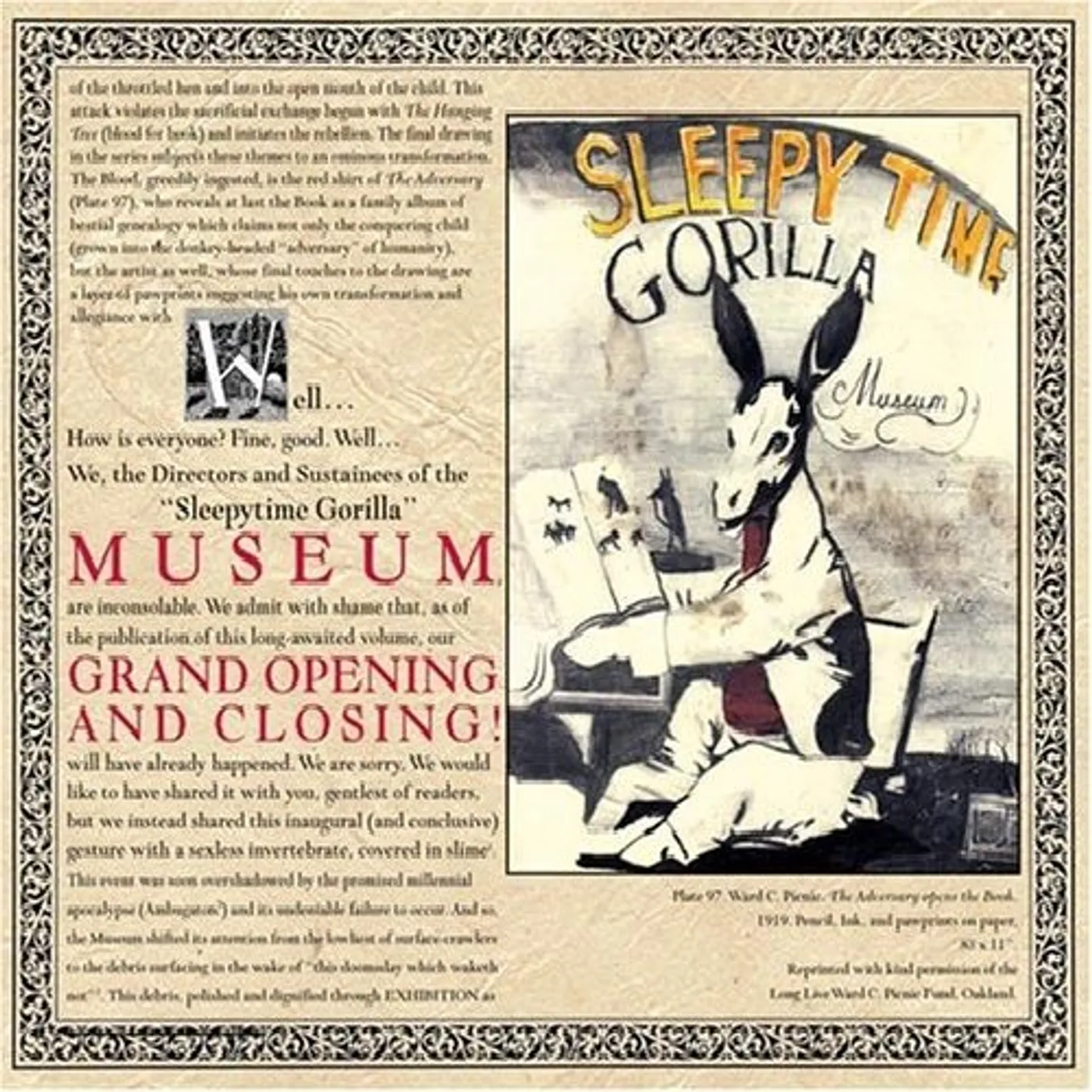 Sleepytime Gorilla Museum Grand Opening And Closing Vinyl Record