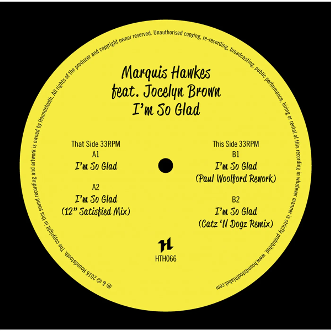Marquis Hawkes I'm So Glad Vinyl Record