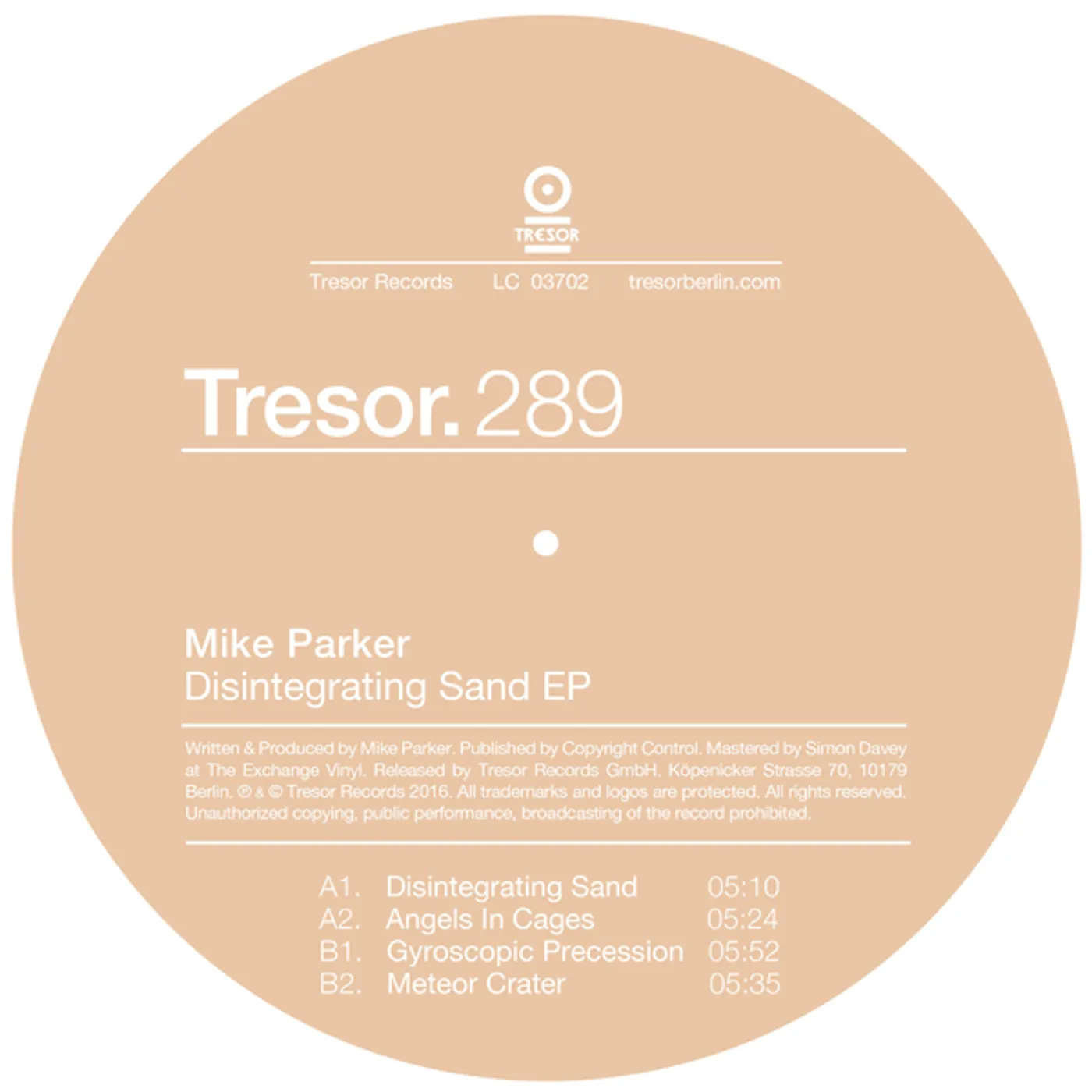 Mike Parker DISINTEGRATING SAND Vinyl Record