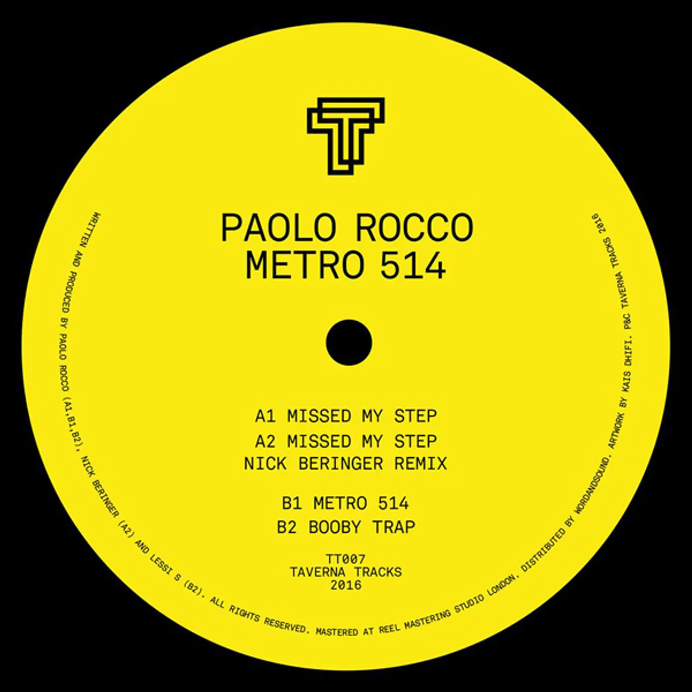 Paolo Rocco Metro 514 Vinyl Record