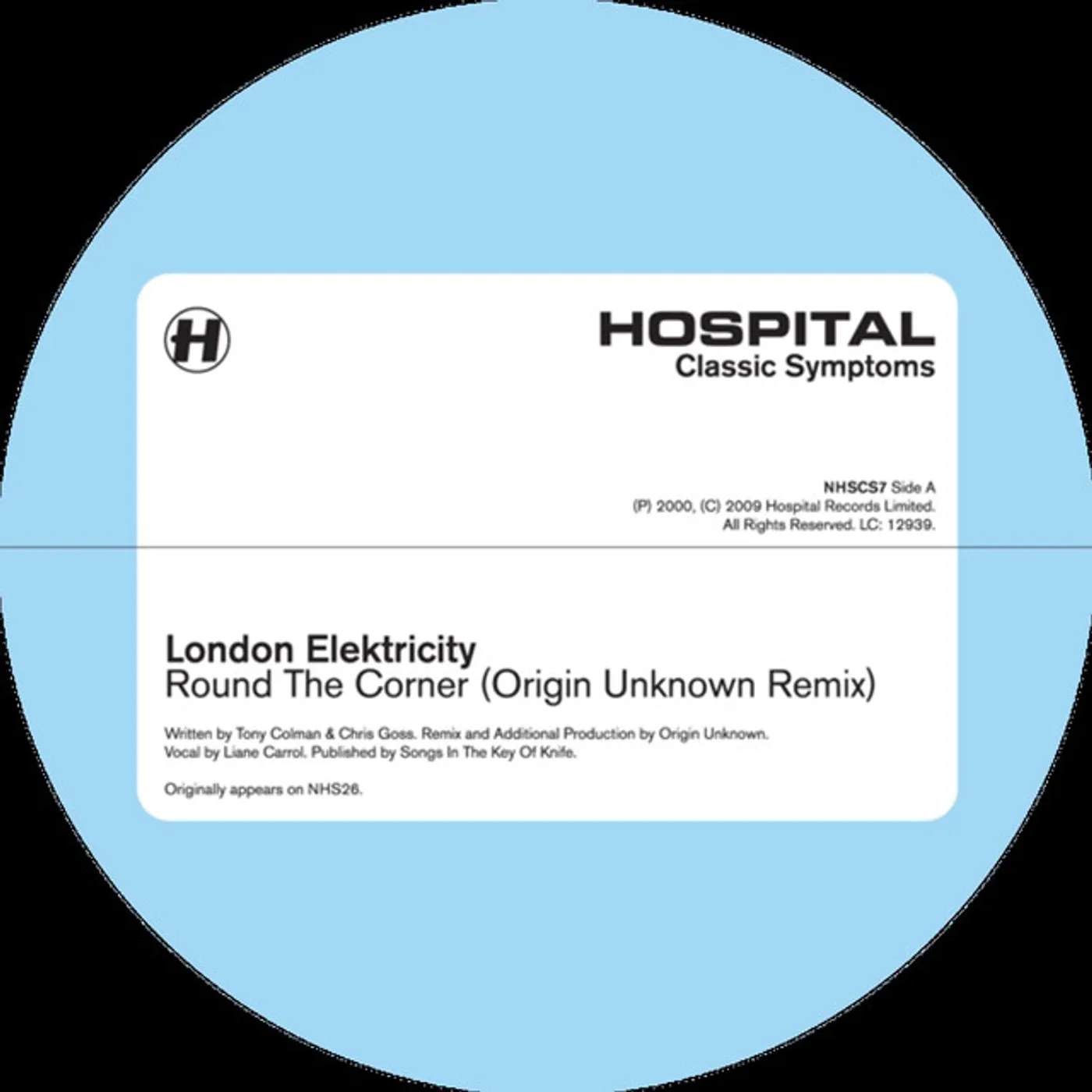 London Elektricity Classic Symptoms 7 Vinyl Record