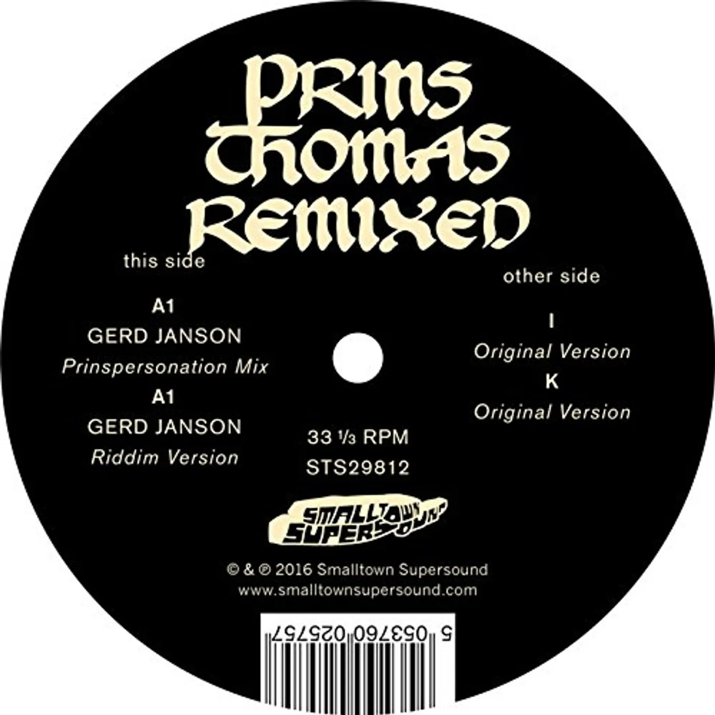 Lindstrom & Prins Thomas GERD JANSON REMIXES Vinyl Record
