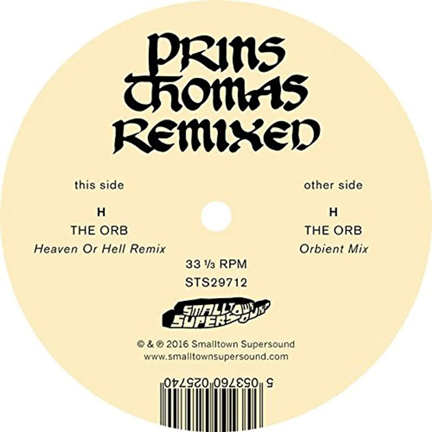 Lindstrom & Prins Thomas ORB REMIXES Vinyl Record