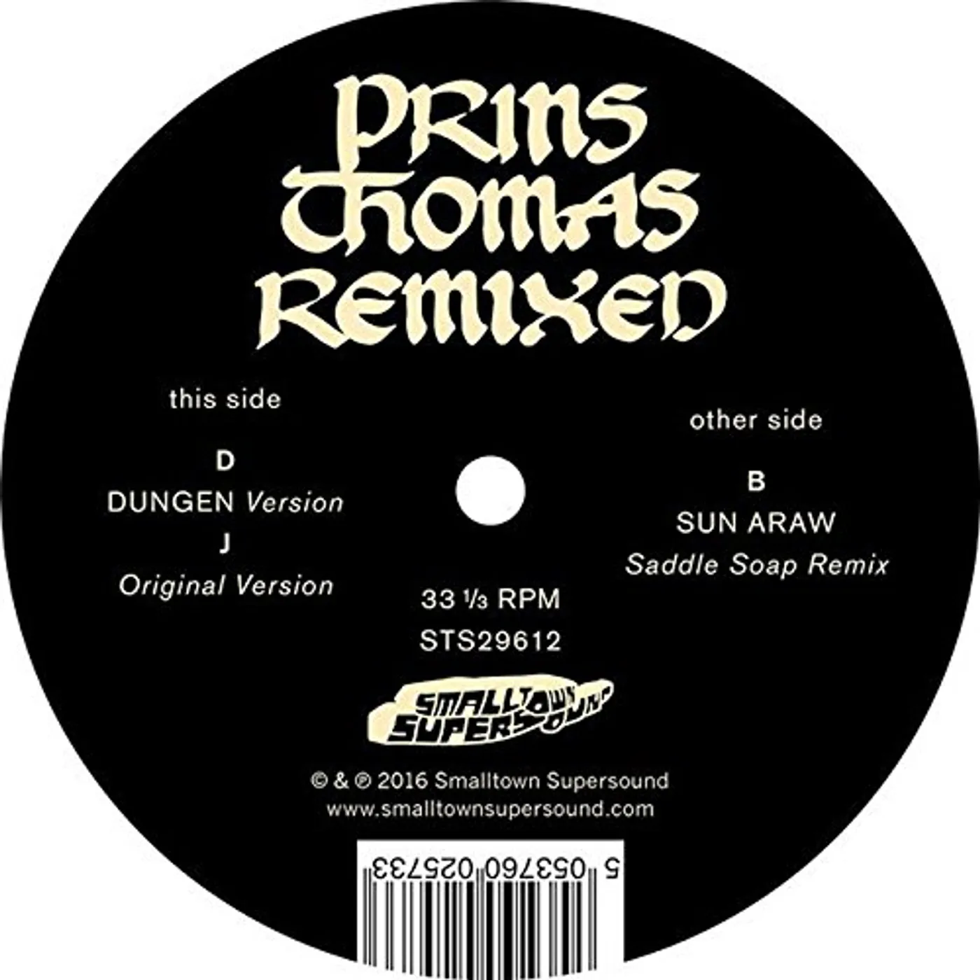 Lindstrom & Prins Thomas DUNGEN / SUN ARAW REMIXES Vinyl Record