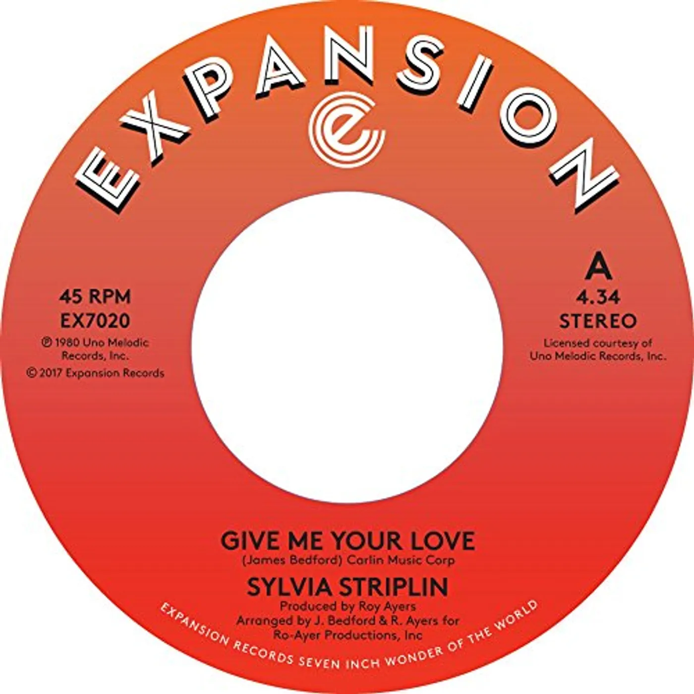 Sylvia Striplin GIVE ME YOUR LOVE / YOU CAN'T TURN ME AWAY Vinyl Record