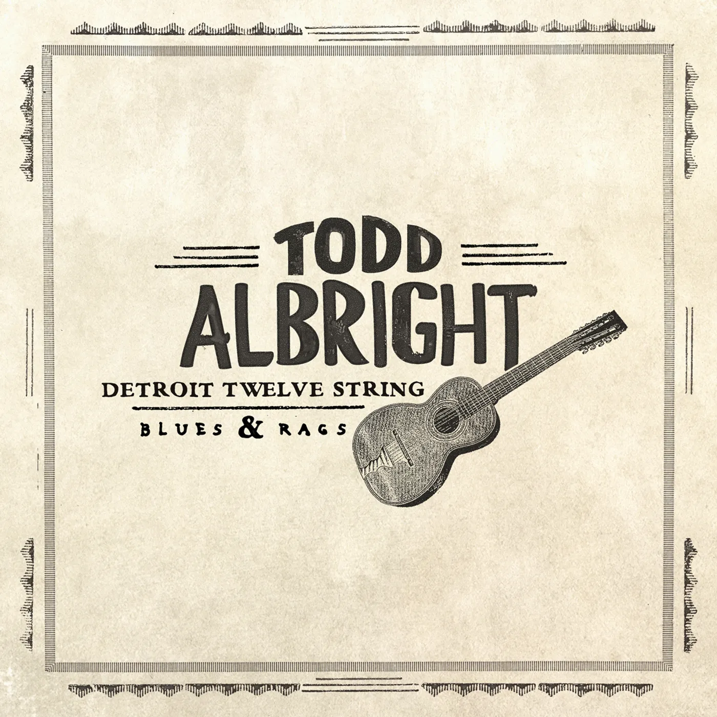 Todd Albright DETROIT TWELVE STRING LUES & RAGS Vinyl Record