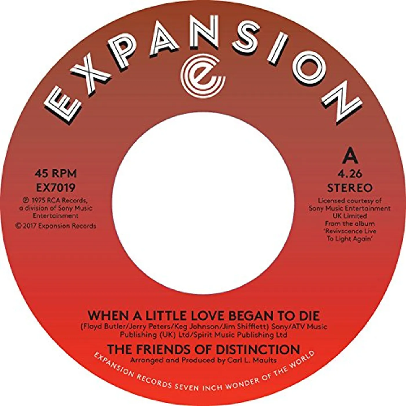 The Friends Of Distinction WHEN A LITTLE LOVE BEGAN TO DIE / AIN'T NO WOMAN Vinyl Record