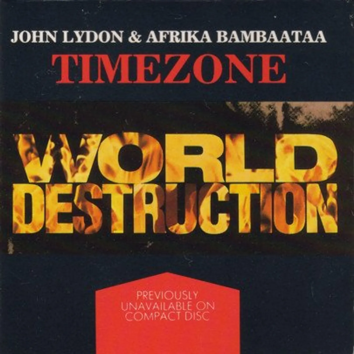 Time Zone / John Lydon / Afrika Bambaataa World Destruction Vinyl Record