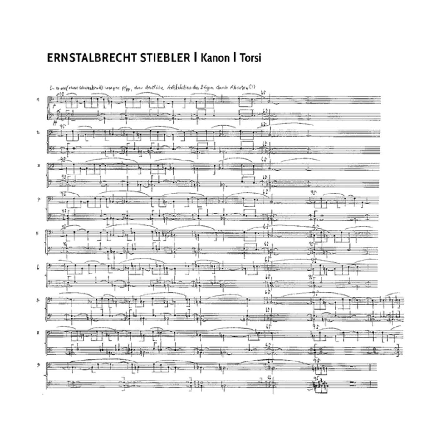 Ernstalbrecht Stiebler KANON / TORSI Vinyl Record