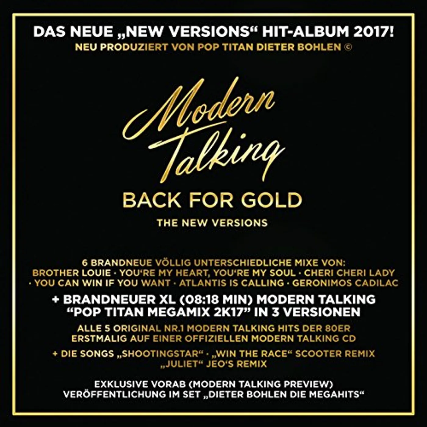 Modern Talking Back for Gold Vinyl Record