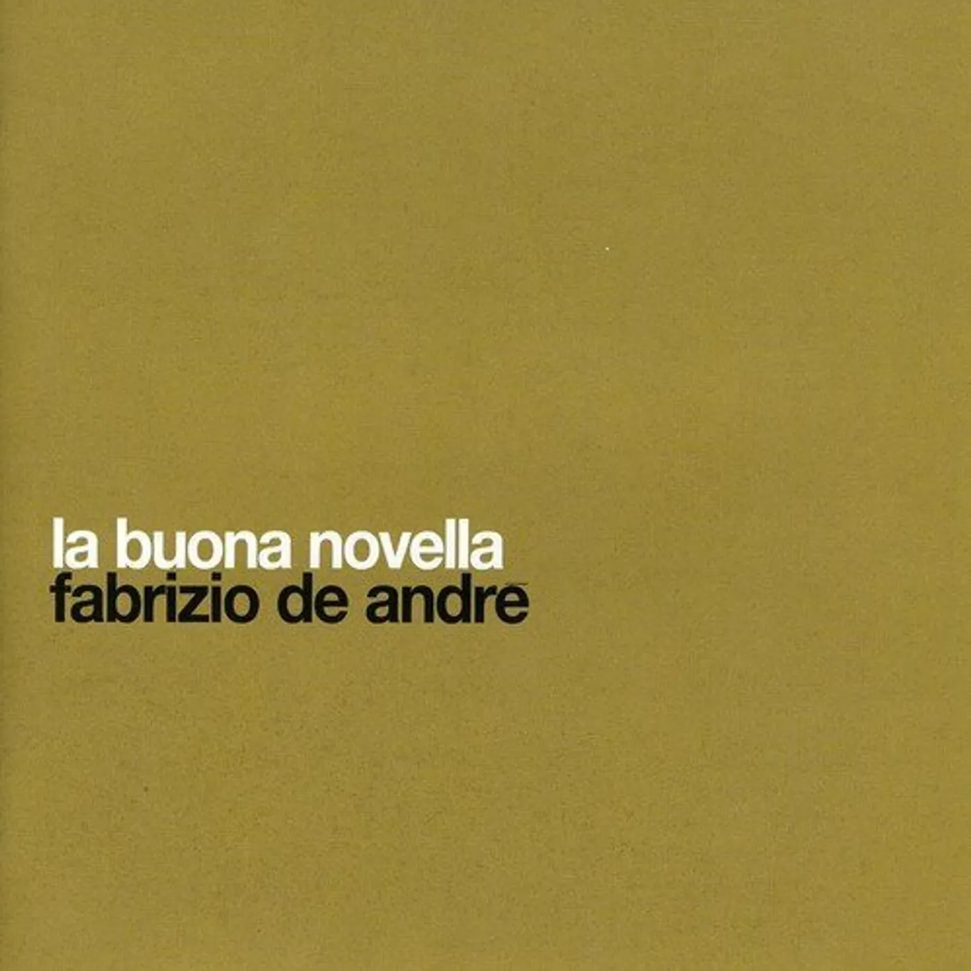 Fabrizio De André La Buona Novella Vinyl Record