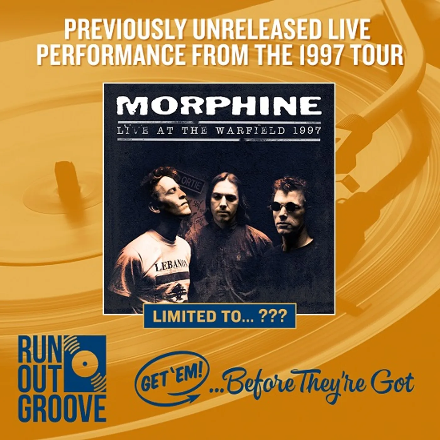 Morphine Live At The Warfield 1997 Vinyl Record