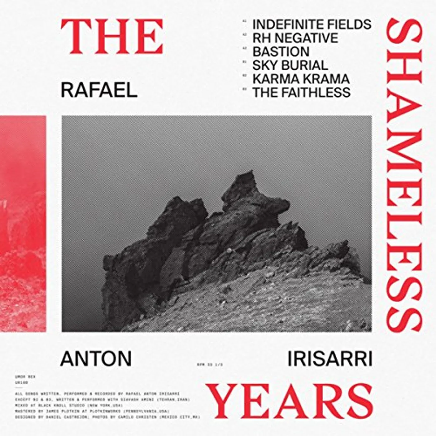 Rafael Anton Irisarri SHAMELESS YEARS (CLEAR VINYL/REPRESS/NEW COVER ART) Vinyl Record