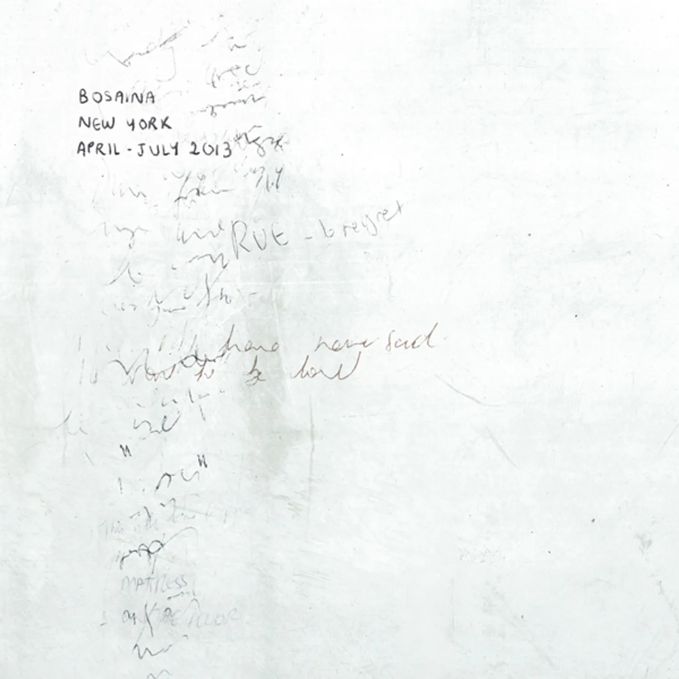 Bosaina NEW YORK APRIL-JULY 2013 / TWO NAMES UPON SHORE Vinyl Record