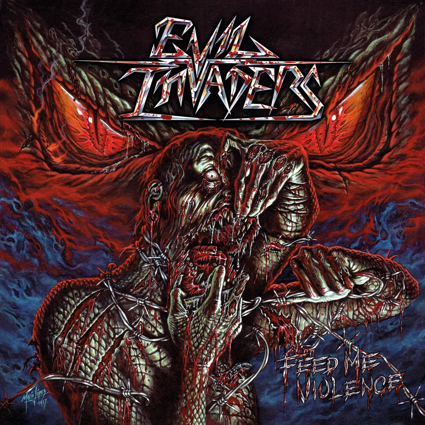 Evil Invaders Feed Me Violence Vinyl Record