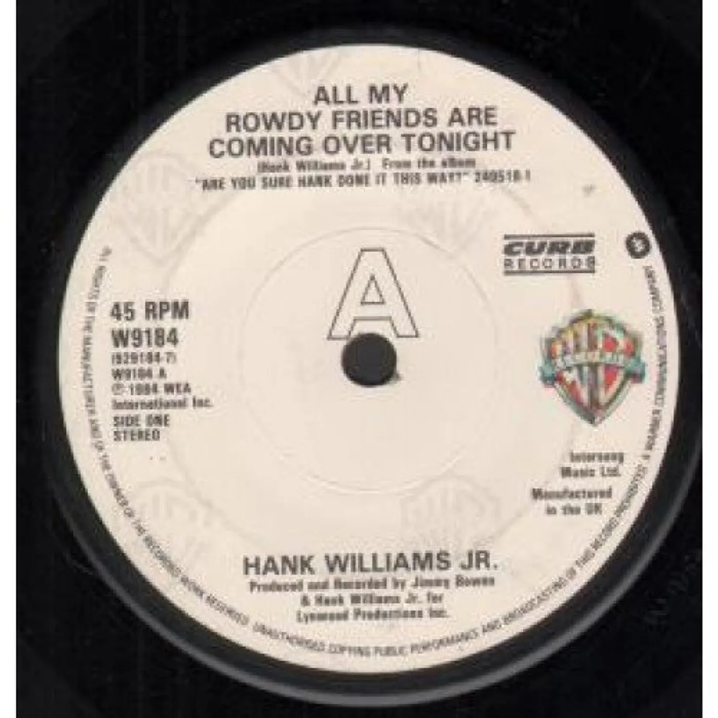 Hank Williams, Jr. ALL MY ROWDY FRIENDS ARE COMING OVER: GREAT CD