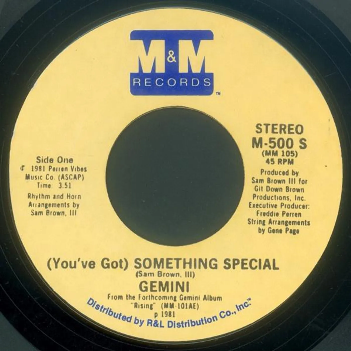 GEMINI 1141030 YOU'VE GOT SOMETHIN' SPECIAL / EVERYTIME I SEE A Vinyl Record