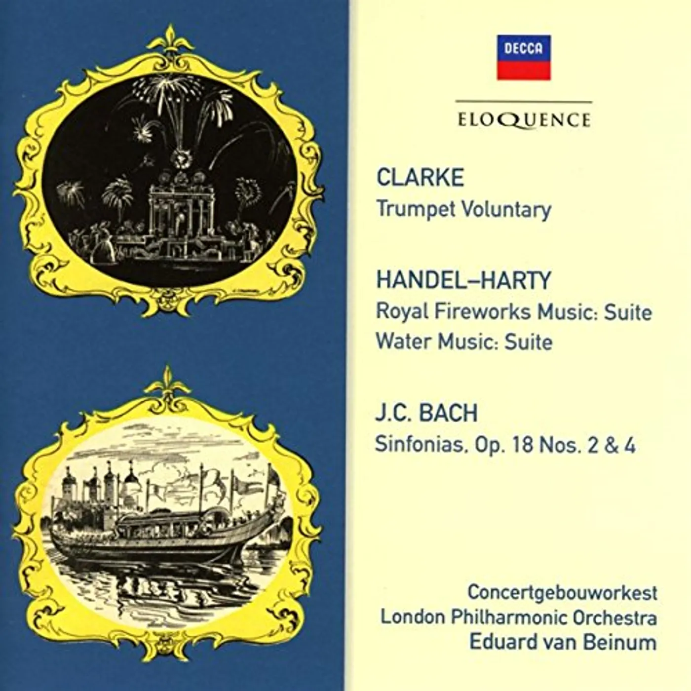 Eduard van Beinum CLARKE / HANDEL / HARTY / J.C. BACH: ORCH WORKS CD