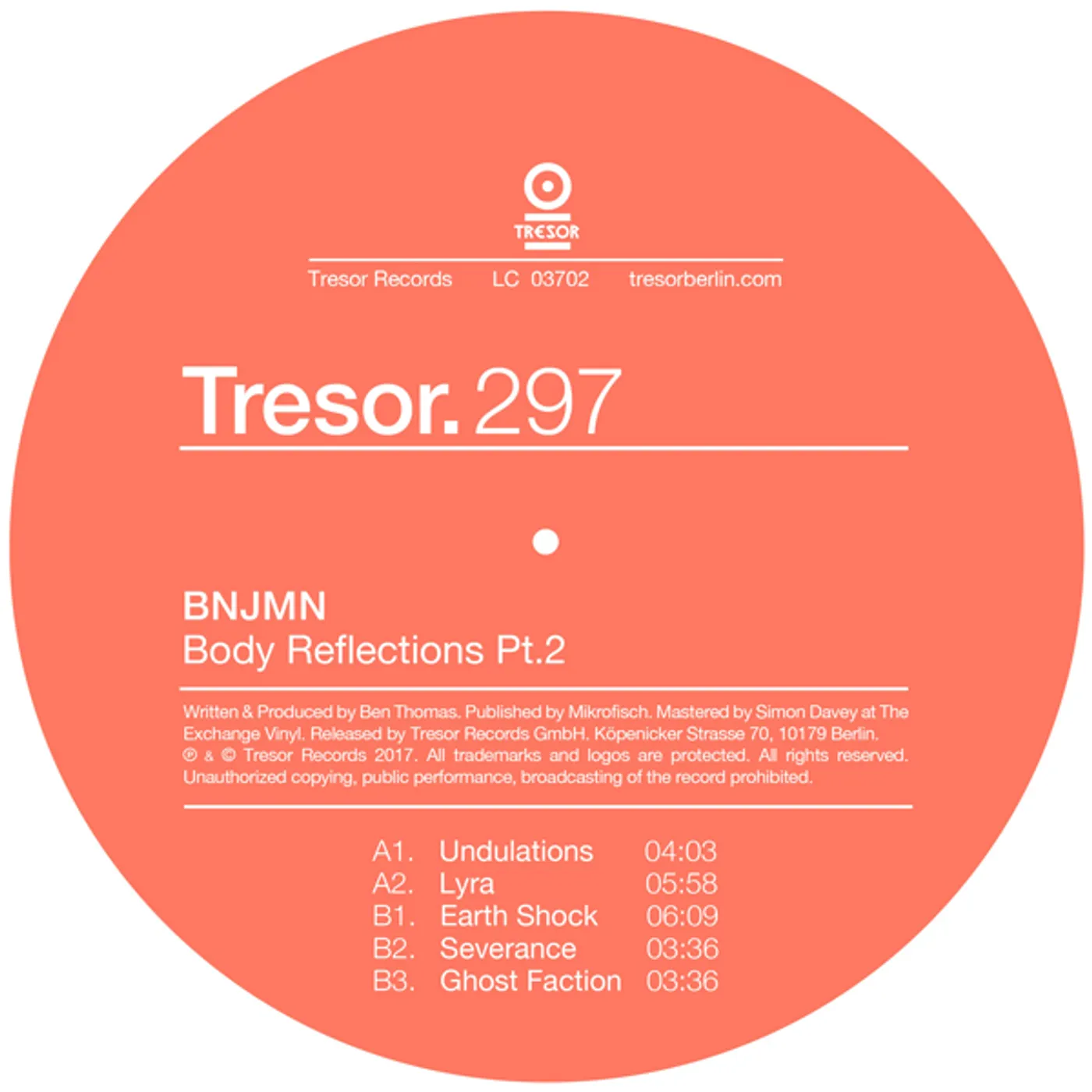 Bnjmn BODY REFLECTIONS 2 Vinyl Record