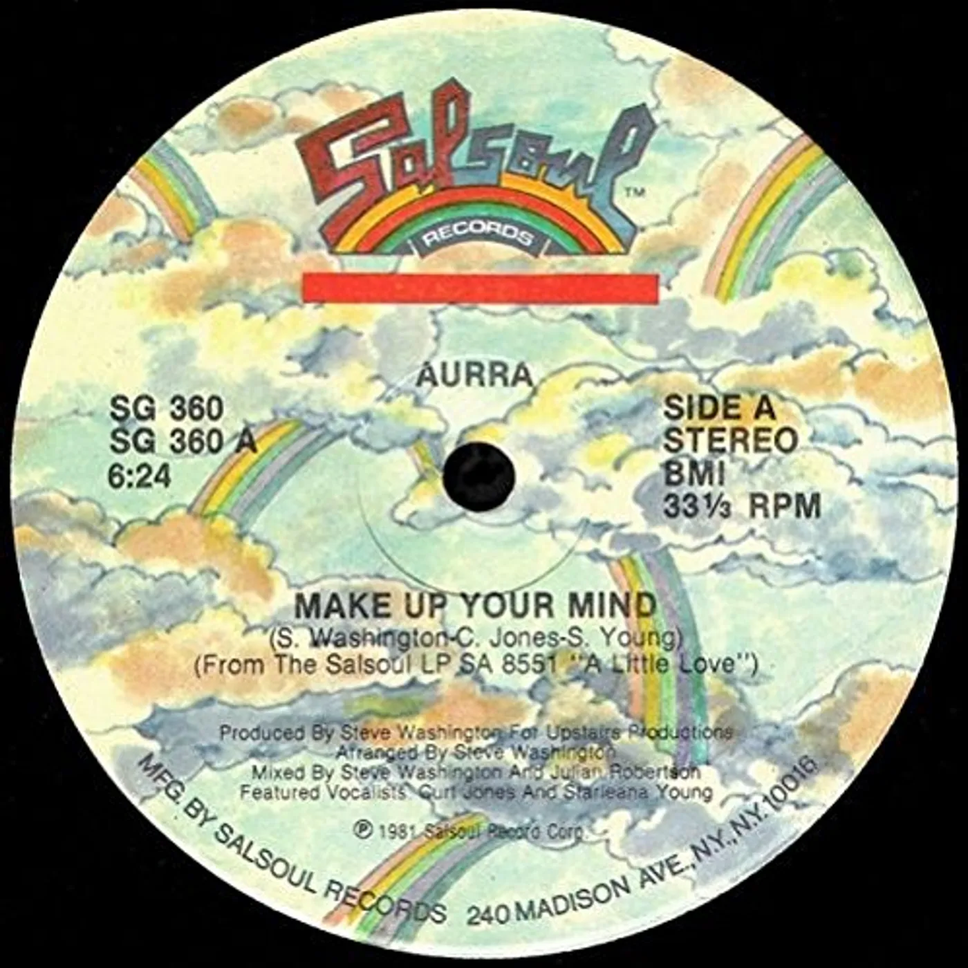 Aurra MAKE UP YOUR MIND / BABY LOVE Vinyl Record