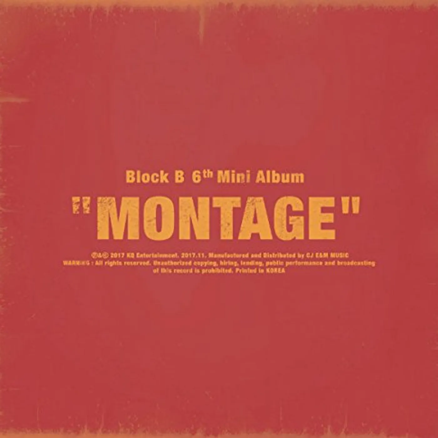 Block B MONTAGE CD
