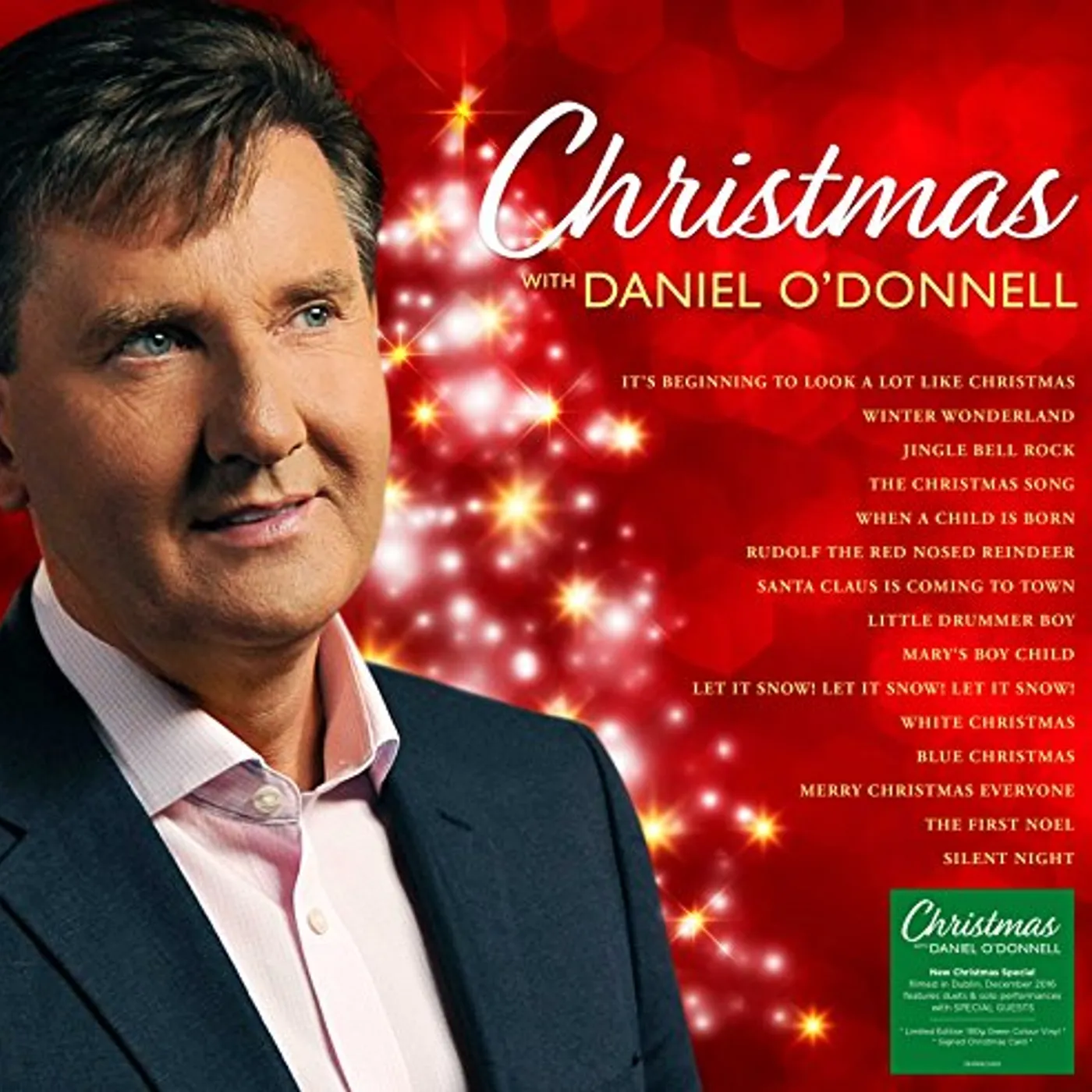 Daniel O'Donnell CHRISTMAS WITH Vinyl Record - Colored Vinyl, Green Vinyl, UK Release