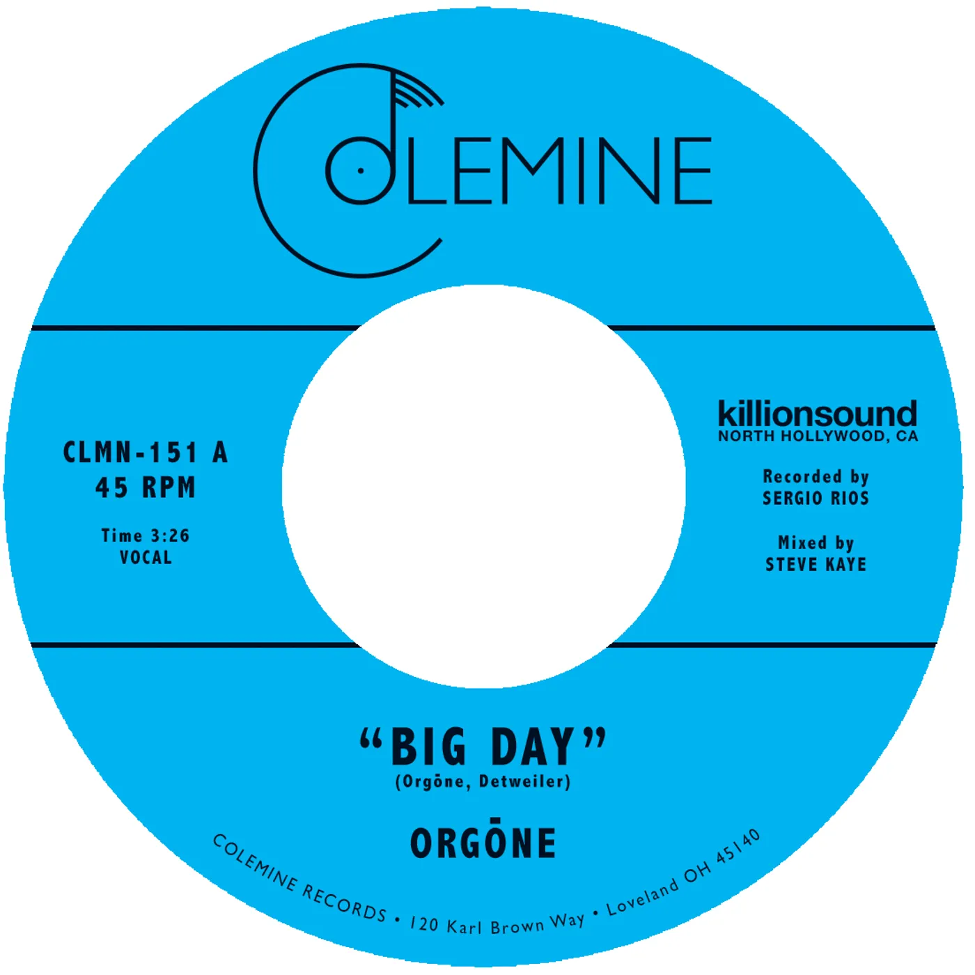 Orgone Big Day / Hound Dogs Vinyl Record