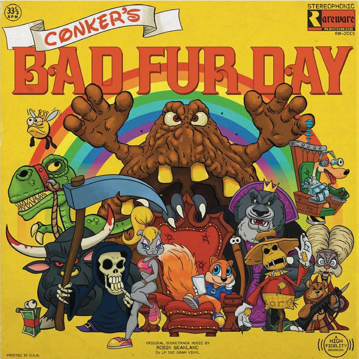 Robin Beanland CONKERS BAD FUR DAY / Original Soundtrack Vinyl Record