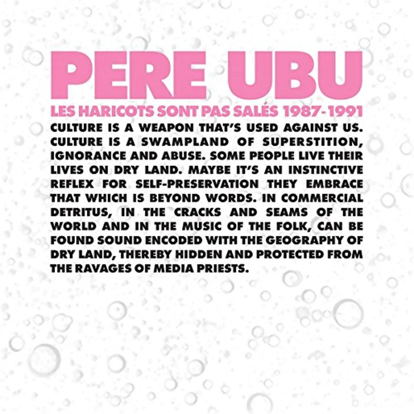 Pere Ubu LES HARICOTS SONT PAS SALES 1987-1991 Vinyl Record