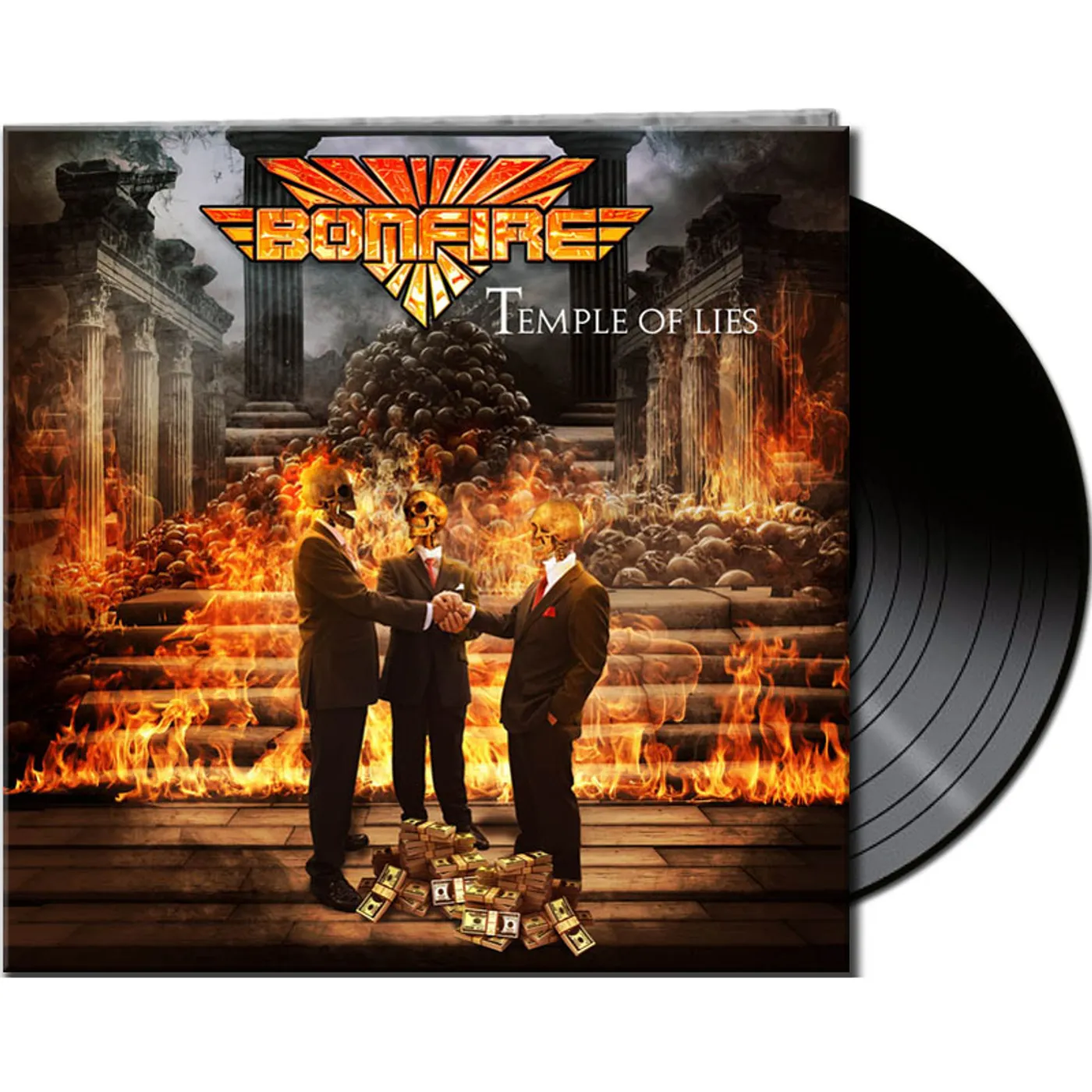 Bonfire TEMPLE OF LIES Vinyl Record