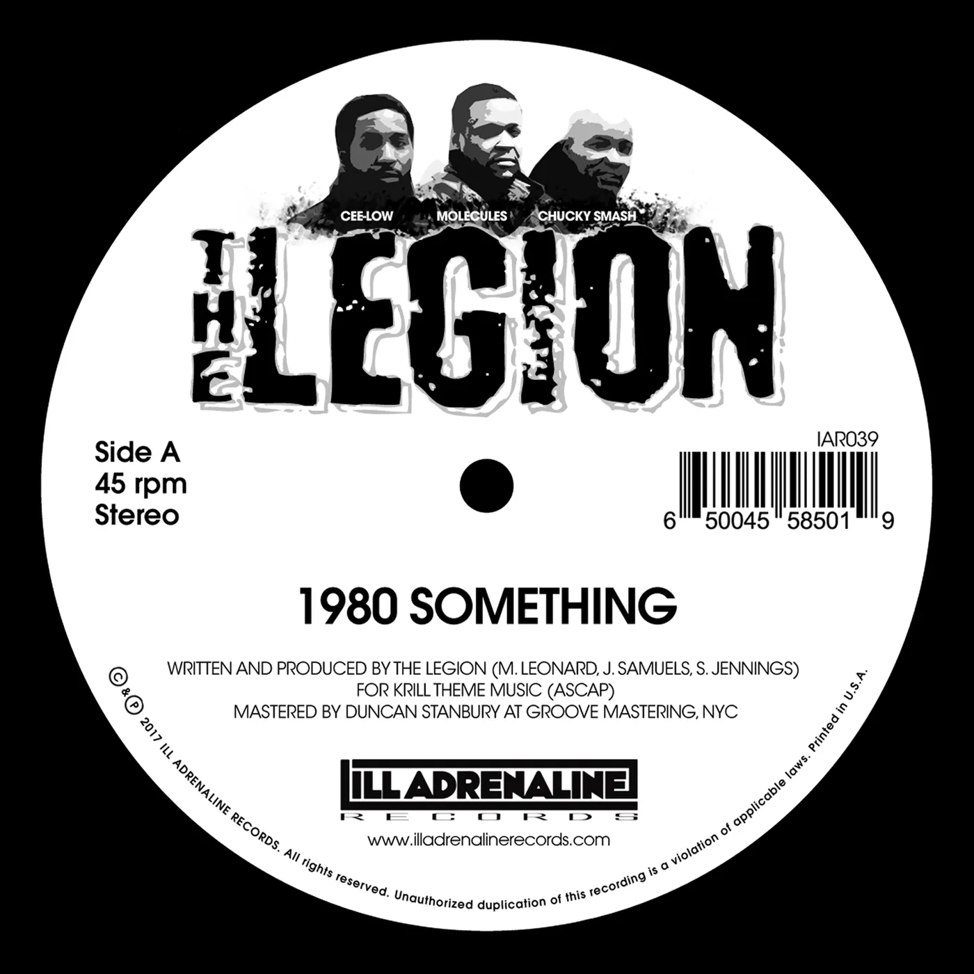 Legion 1980 SOMETHING / HEARD WE QUIT Vinyl Record