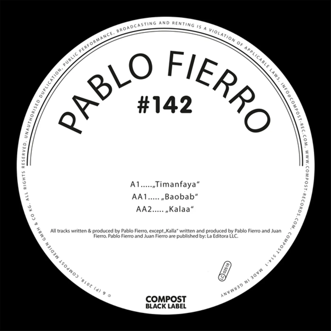 Pablo Fierro TIMANFAYA Vinyl Record