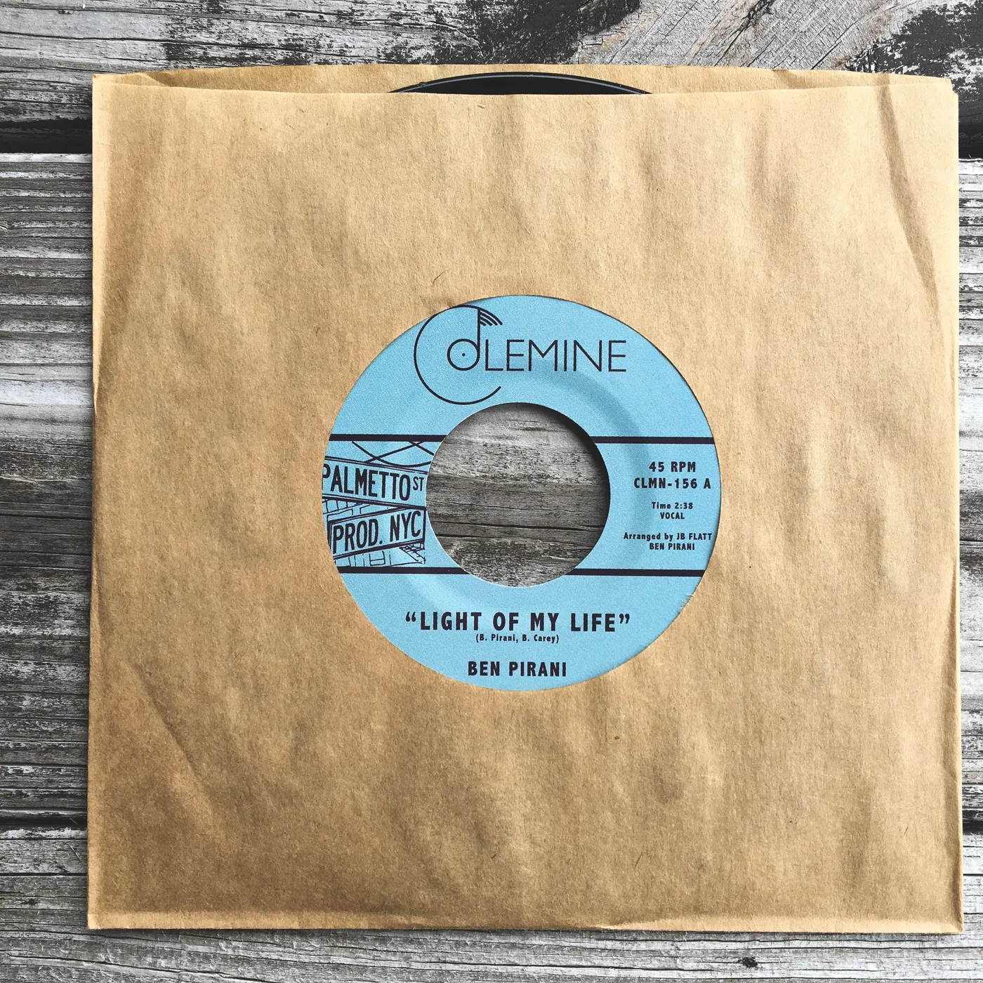 Ben Pirani Light Of My Life / Dreamin's For Free Vinyl Record